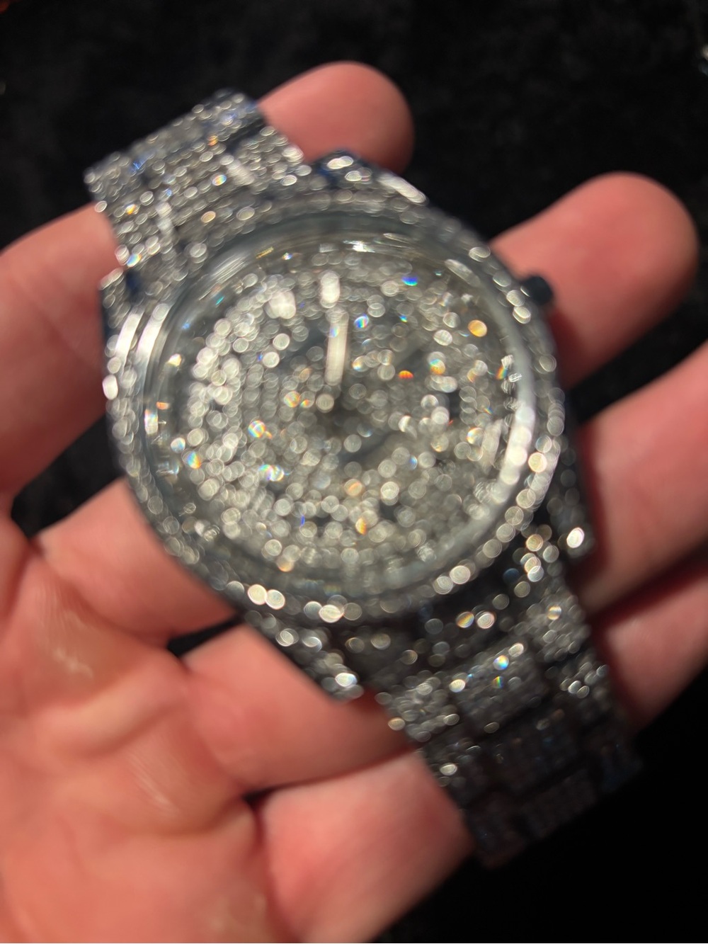 Silver and Black Roman Bussdown Watch